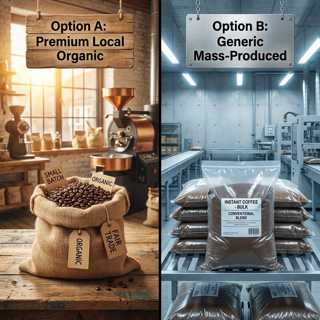 The two options, labelled A and B