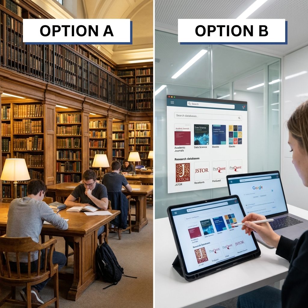 The two options, labelled A and B