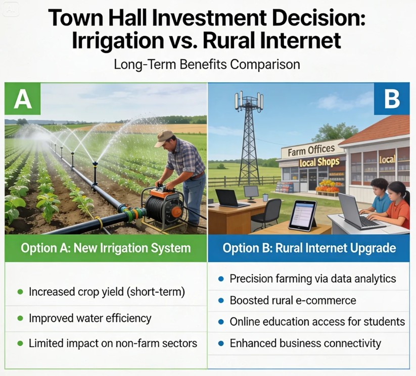 The two options, labelled A and B