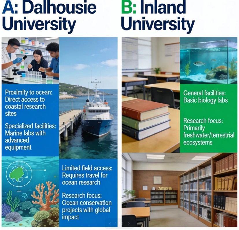 The two options, labelled A and B